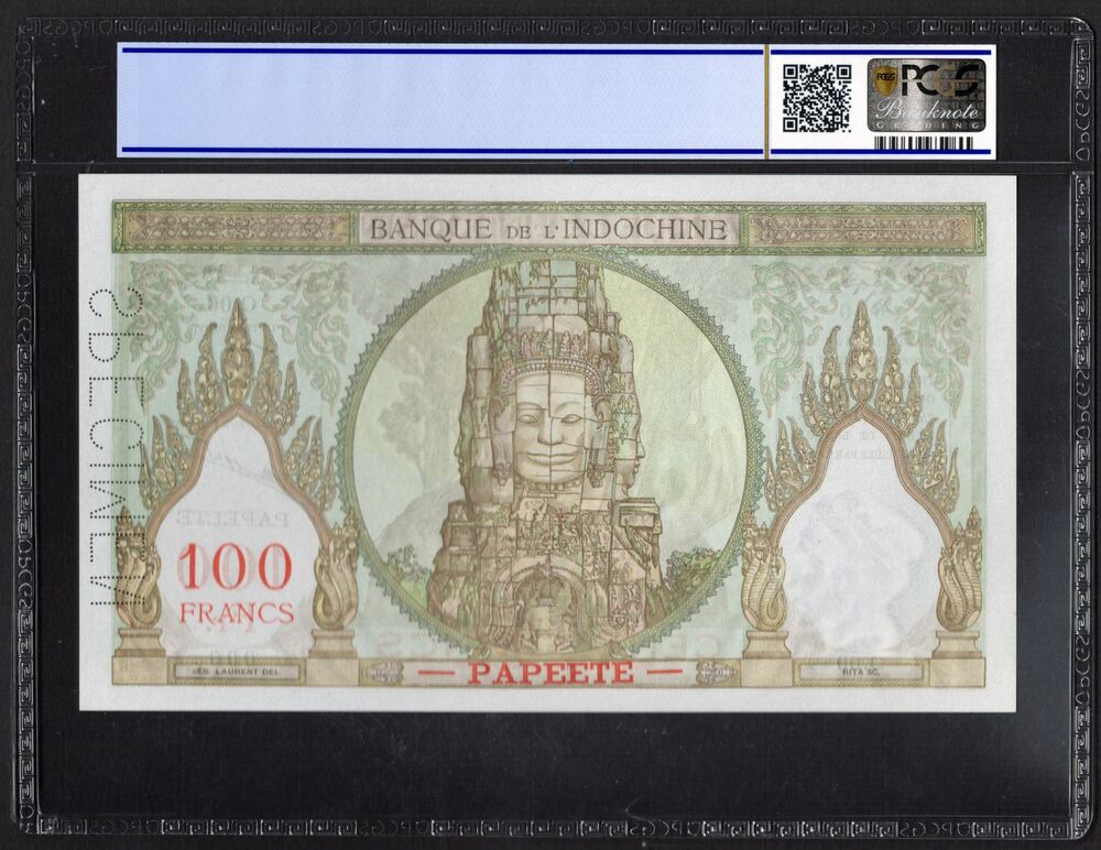 Tahiti - 100 Francs 1939/65 - Pick # 14ds - Specimen - PCGS 64