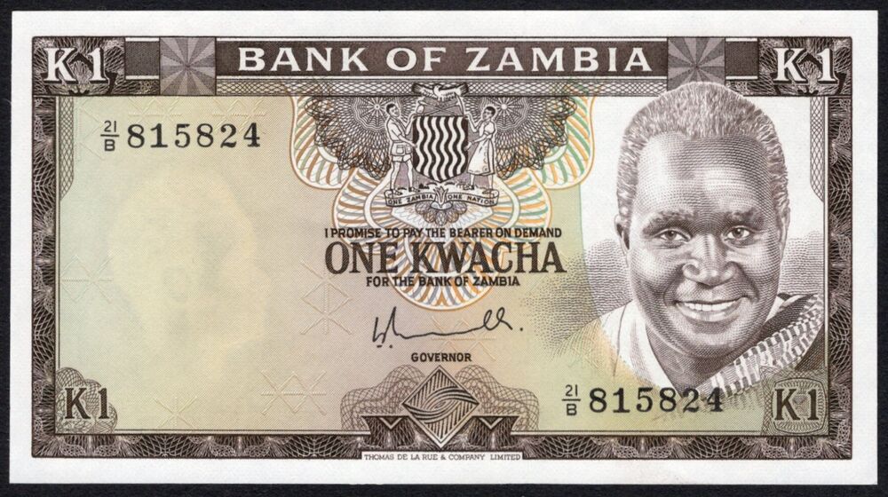 Zambia - 1 Kwacha 1976 - Pick # 19 - UNC