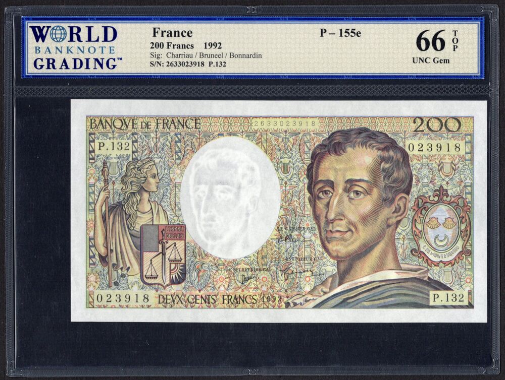 France - 200 Francs 1992 - Pick # 155e - WBG 66 TOP