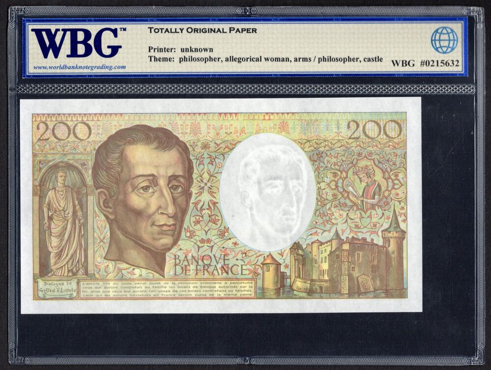 France - 200 Francs 1992 - Pick # 155e - WBG 66 TOP