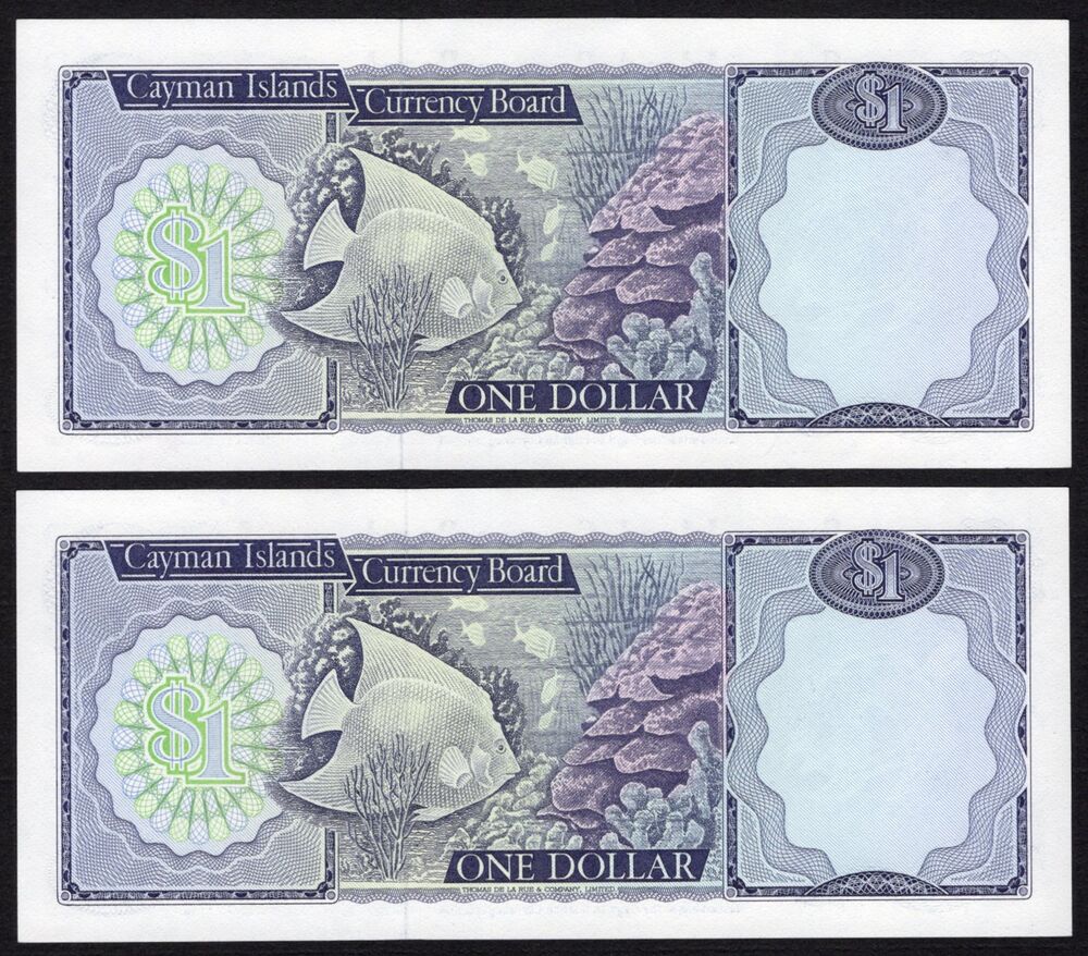 Cayman Islands - 2 x 1 Dollar 1974 - Pick # 5e - Consecutive - UNC