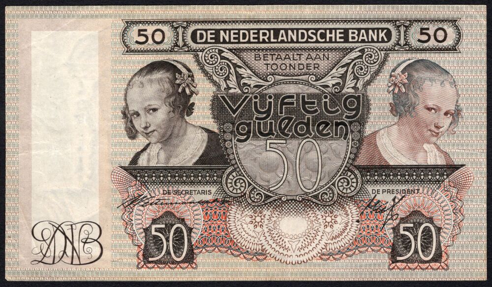 Netherlands - 50 Gulden 1941 - Pick # 58 - aVF