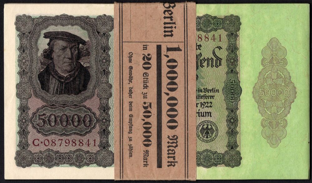 Germany - 20 x 50.000 Mark 1922 - Pick # 80 - AU/UNC