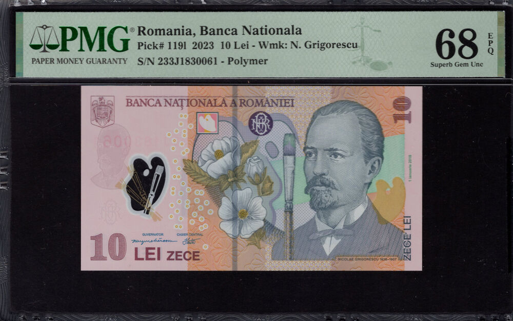 Romania - 10 Lei 2023 - Pick # 1191 - PMG 68 EPQ