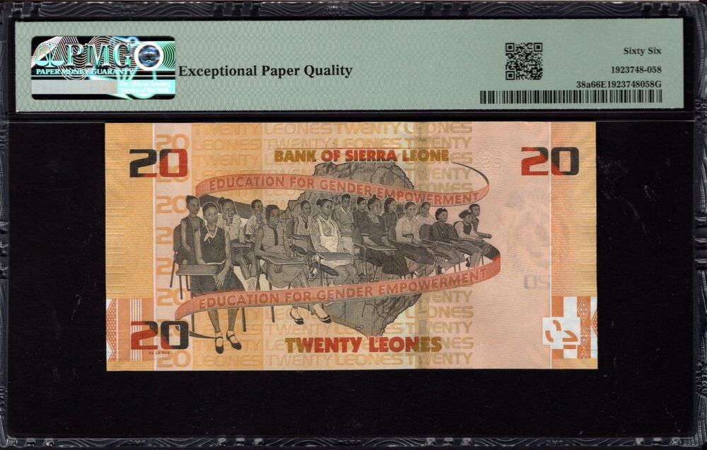 Sierra Leone - 20 Leones 2022 - Pick # 38a - PMG 66 EPQ