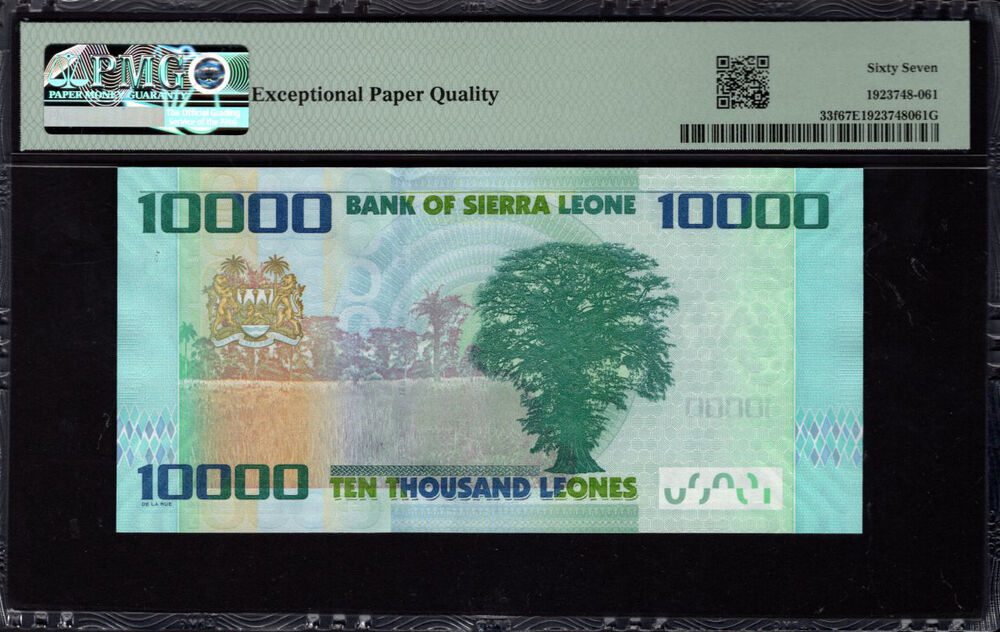 Sierra Leone - 10.000 Leones 2021 - Pick # 33f - PMG 67 EPQ