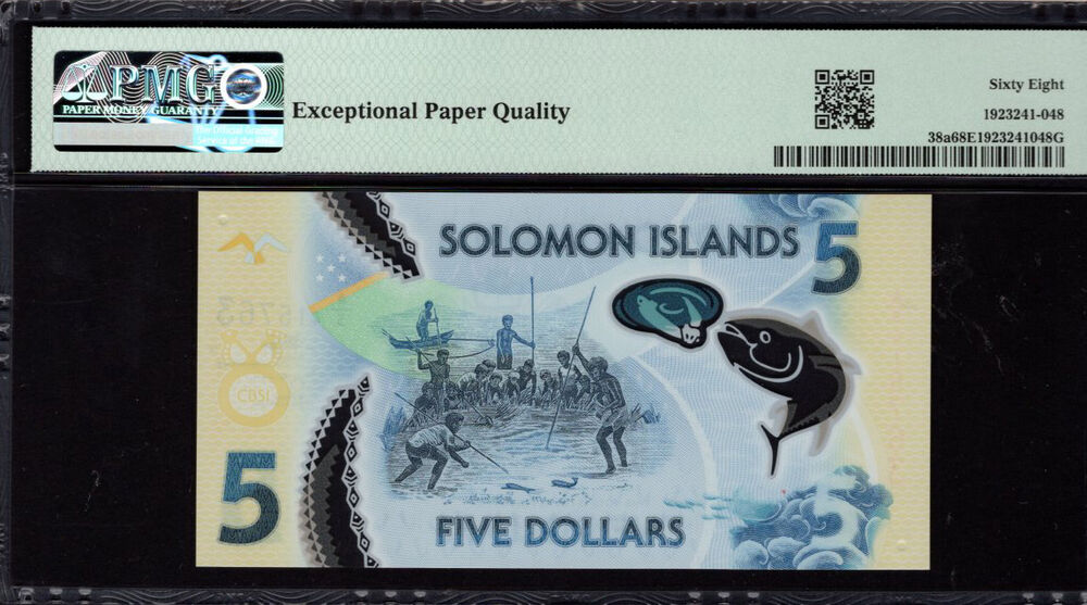 Solomon Islands - 5 Dollars 2019 - Pick # 38a - PMG 68 EPQ
