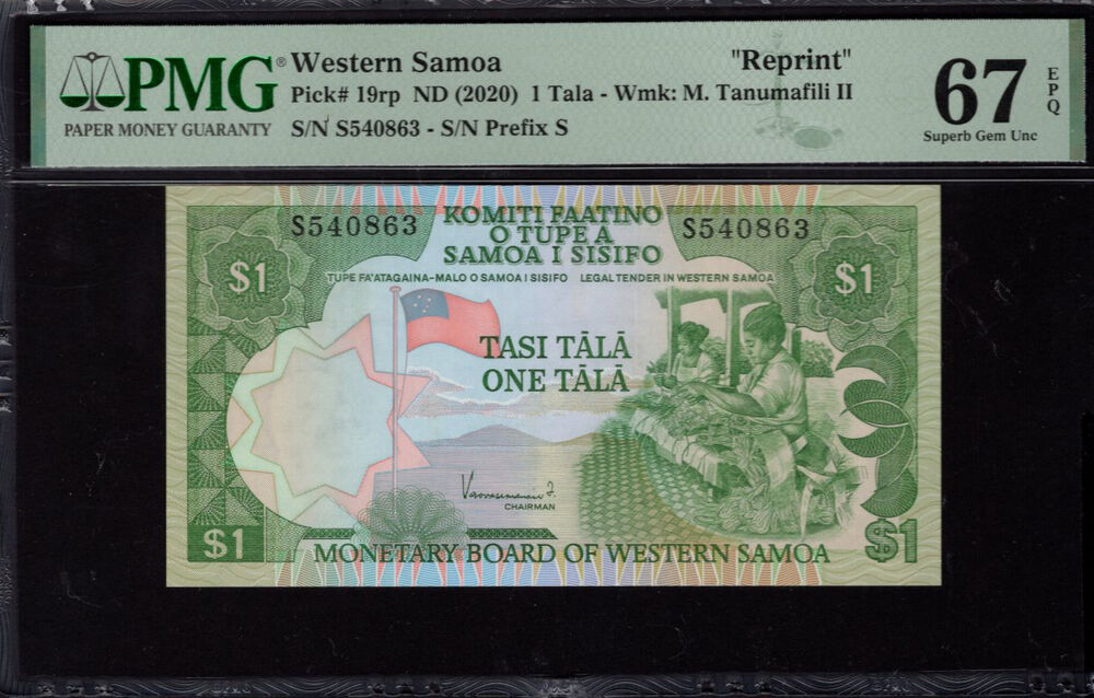Western Samoa - 1 Tala 2020 - Pick # 19rp - PMG 67 EPQ