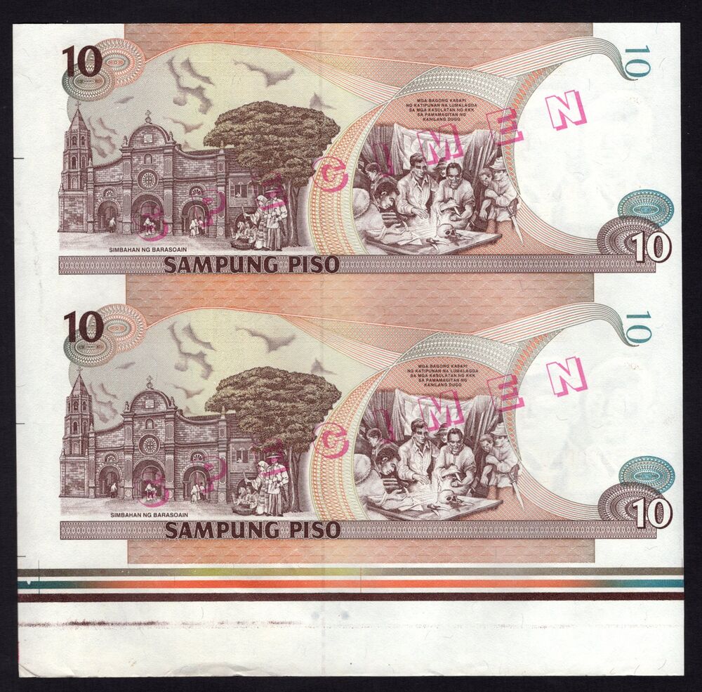 Philippines - 2 x 10 Piso 2000 - Pick # 187s - Specimen - AU
