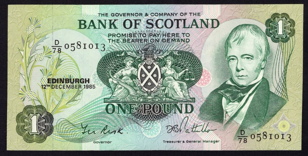 Scotland - 1 Pound 1985 - Pick # 111f - UNC