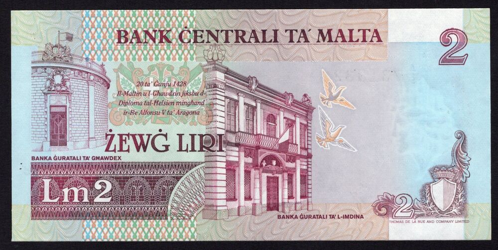 Malta - 2 Liri L.1967 - Pick # 41 - UNC