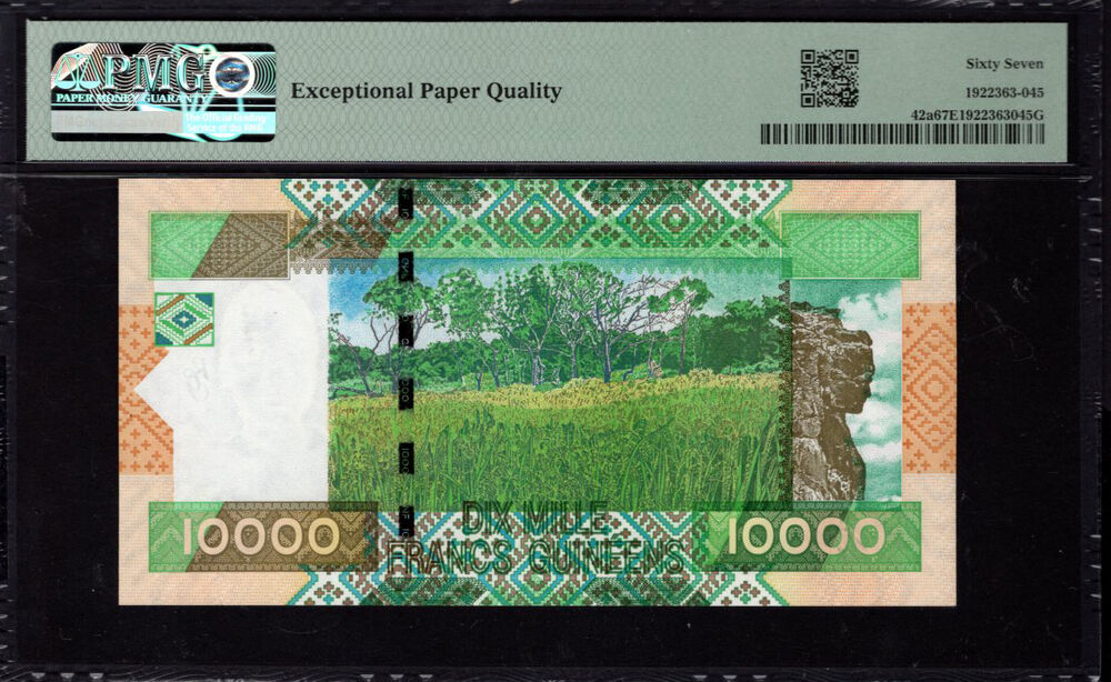 Guinea - 10.000 Francs 2007 - Pick # 42a - PMG 67 EPQ