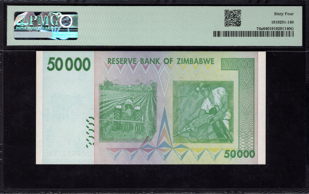 Zimbabwe - 50.000 Dollars 2008 - Pick # 74a - PMG 64