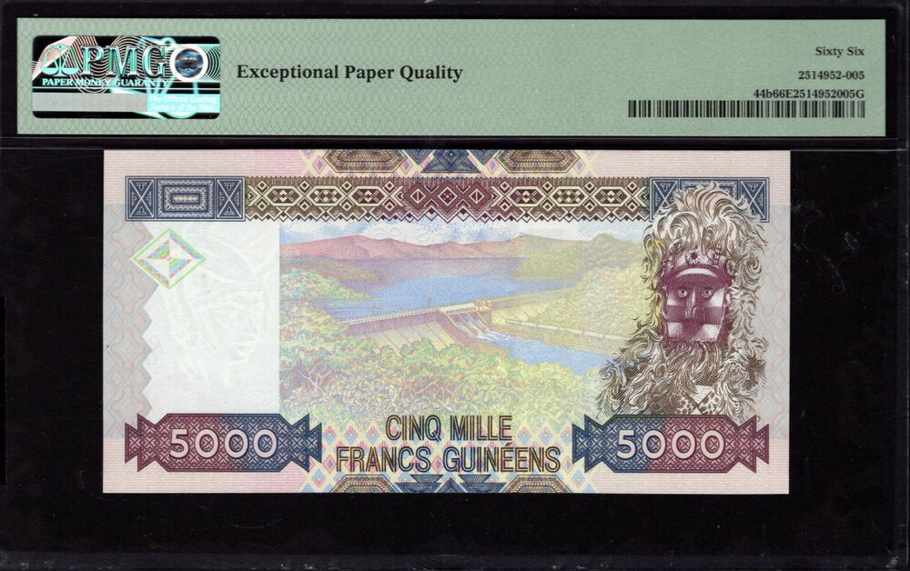 Guinea - 5.000 Francs 2010 - Pick # 44b - PMG 66 EPQ