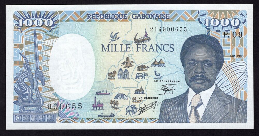 Gabon - 1000 Francs 1990 - Pick # 10a - AU