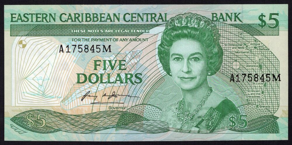 Montserrat - 5 Dollars 1986/88 - Pick # 18m - UNC