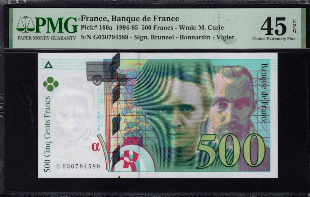 France - 500 Francs 1994 - Pick # 160a - PMG 45 EPQ