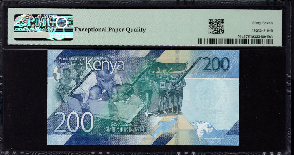 Kenya - 200 Shillings 2019 - Pick # 54a - PMG 67 EPQ