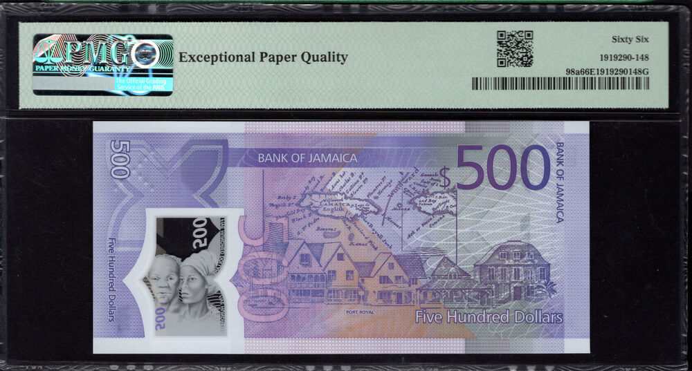 Jamaica - 500 Dollars 2022 - Pick # 98a - PMG 66 EPQ