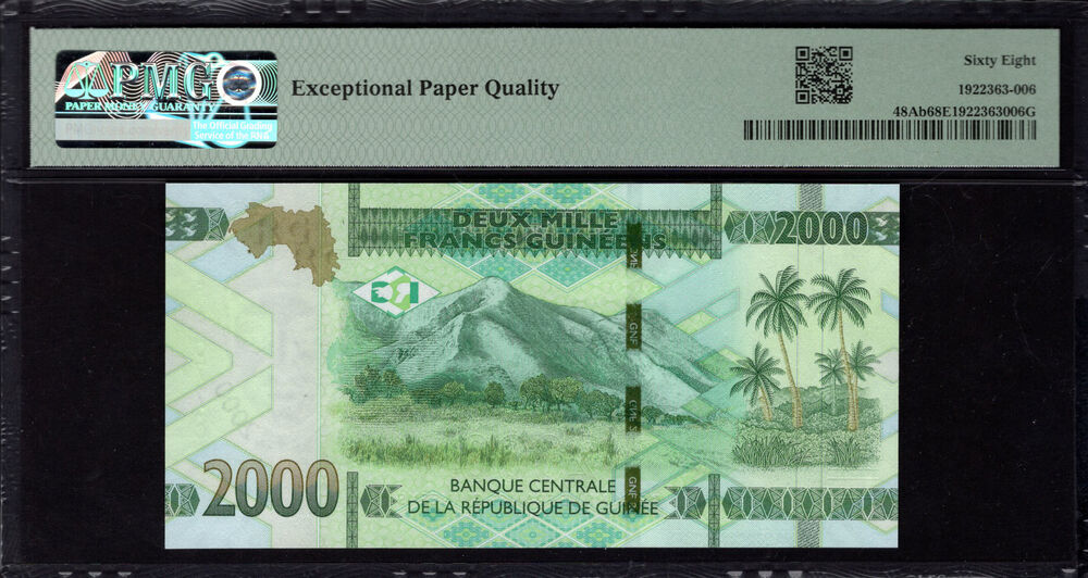 Guinea - 2000 Francs 2022 - Pick # 48Ab - PMG 68 EPQ
