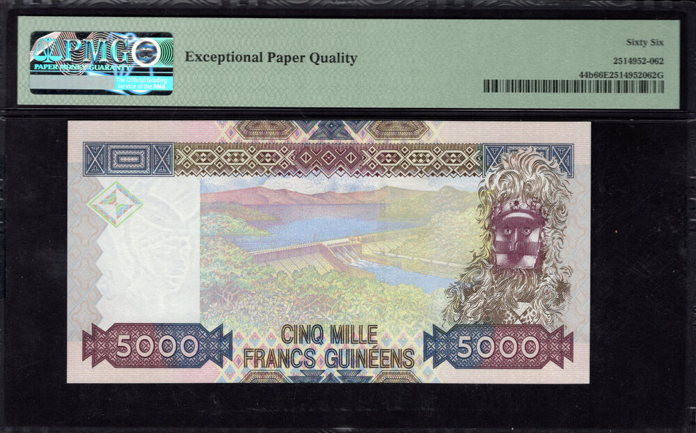 Guinea - 5000 Francs 2010 - Pick # 44b - PMG 66 EPQ