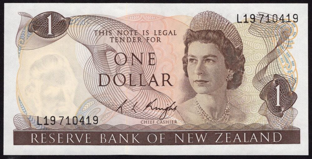 New Zealand - 1 Dollar 1967/1981 - Pick # 163c - AU