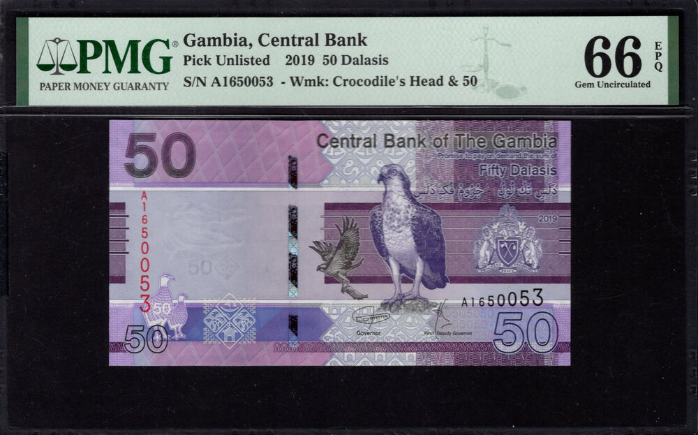 Gambia - 50 Dalasis 2019 - PMG 66 EPQ