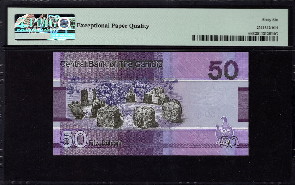 Gambia - 50 Dalasis 2019 - PMG 66 EPQ