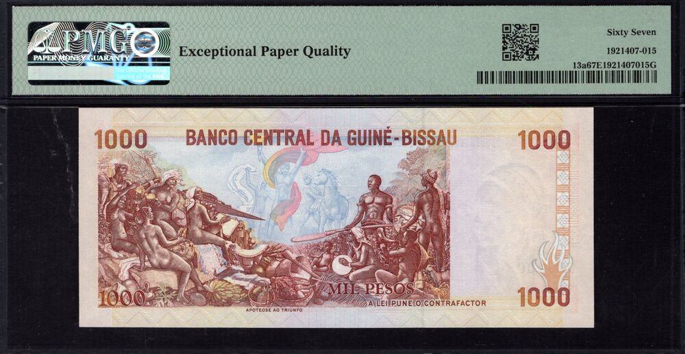 Guinea-Bissau - 1000 Pesos 1990 - Pick # 13a - PMG 67 EPQ