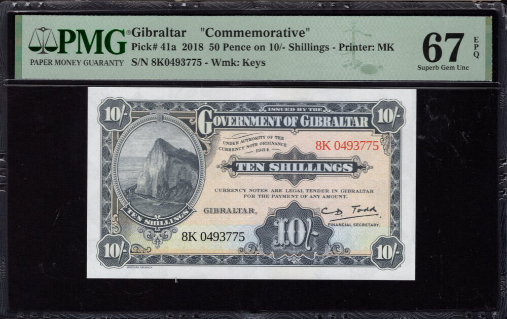 Gibraltar - Half Pence 2018 - Pick # 41a - PMG 67 EPQ