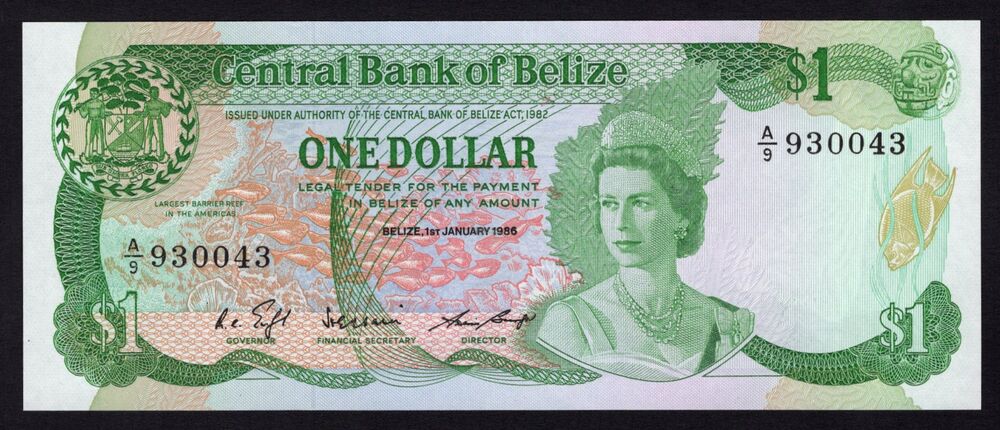 Belize - 1 Dollar 1986 - Pick # 46b - UNC