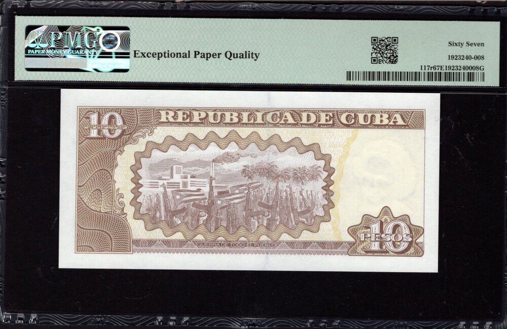 Cuba - 10 Pesos 2016 - Pick # 117r - PMG 67 EPQ