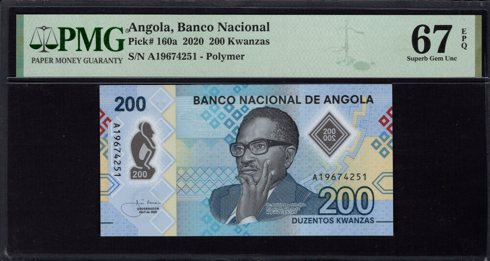 Angola - 200 Kwanzas 2020 - Pick # 160a - PMG 67 EPQ
