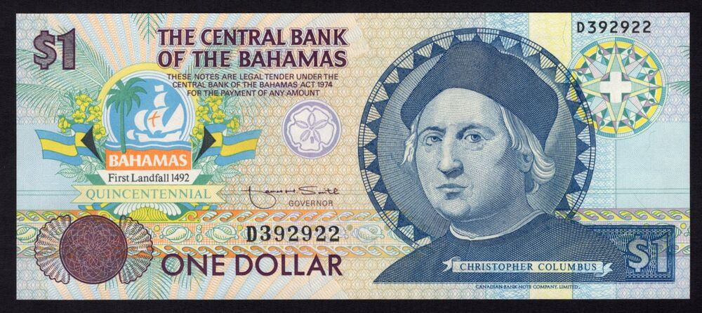 Bahamas - 1 Dollar 1992 - Pick # 50 - UNC