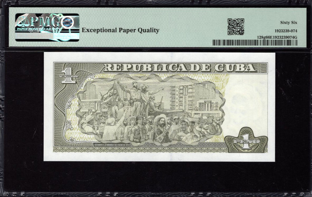 Cuba - 1 Peso 2016 - Pick # 128g - PMG 66 EPQ