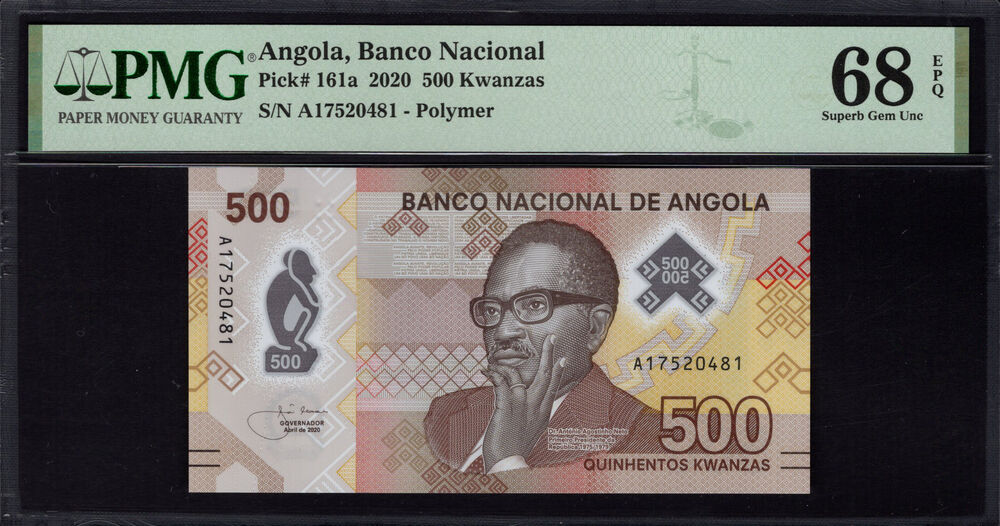 Angola - 500 Kwanzas 2020 - Pick # 161a - PMG 68 EPQ