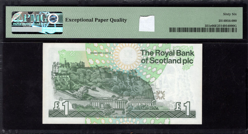 Scotland - 1 Pound 2000 - Pick # 351e - PMG 66 EPQ