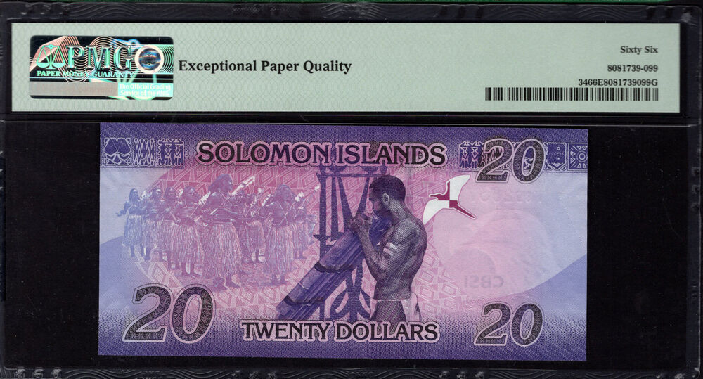 Solomon Islands - 20 Dollars 2017 - Pick # 34 - PMG 66 EPQ