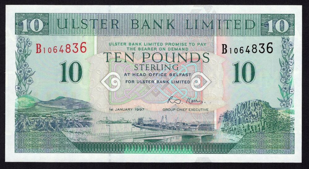 Ireland, Northern - 10 Pounds 1997 - Pick # 336a - UNC