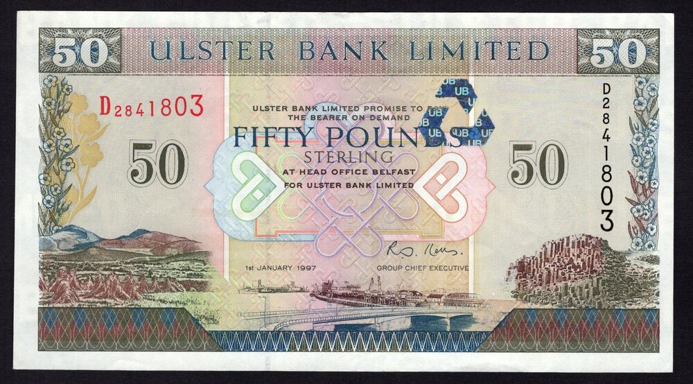 Ireland, Northern - 50 Pounds 1997 - Pick # 338 - XF