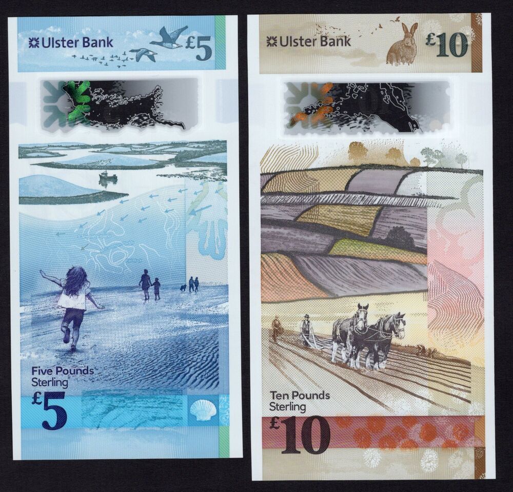 Ireland, Northern - 5 & 10 Pounds 2018 - Pick 343, 344 - UNC