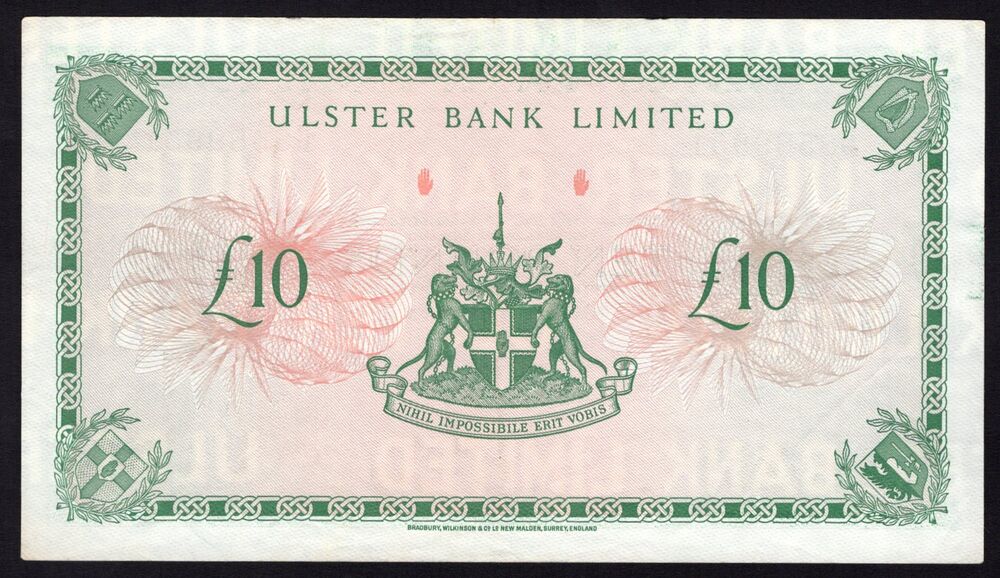 Ireland, Northern - 10 Pounds 1989 - Pick # 327d - VF