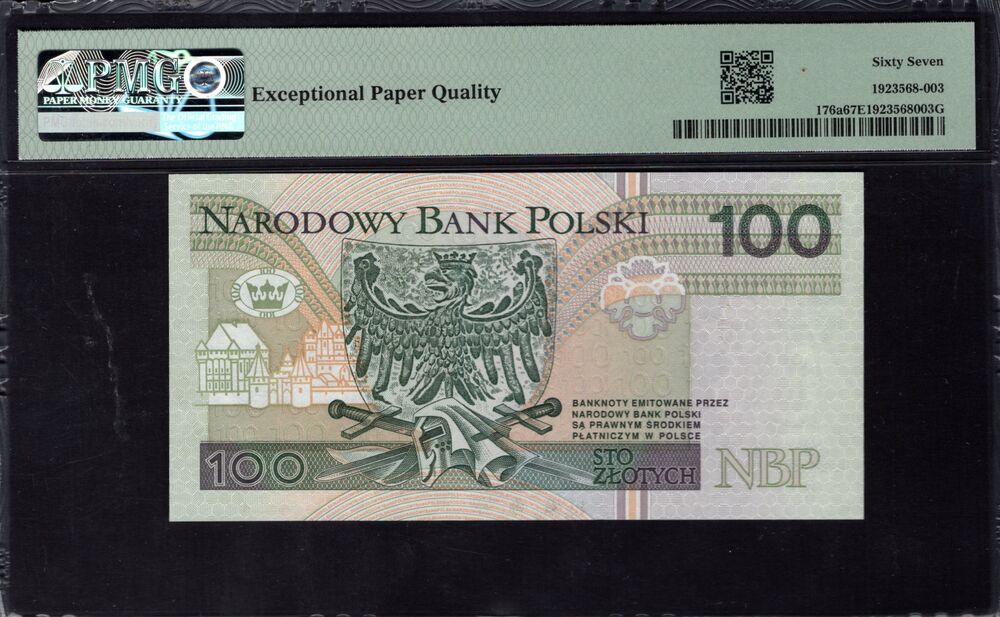 Poland - 100 Zlotych 1994 - Pick # 176a - PMG 67 EPQ