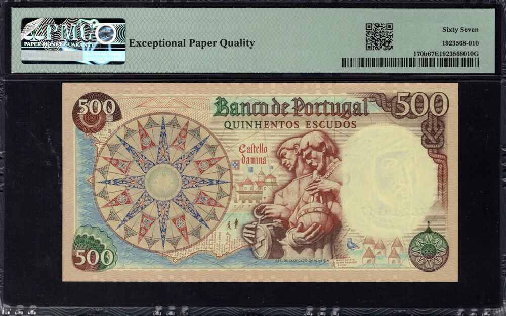 Portugal - 500 Escudos 1979 - Pick # 170b - PMG 67 EPQ