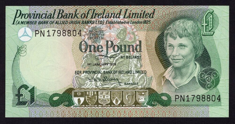 Ireland, Northern - 1 Pound 1979 - Pick # 247b - VF+