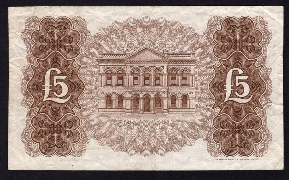 Ireland, Northern - 5 Pounds 1968 - Pick # 246 - F/VF