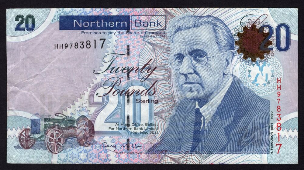 Ireland, Northern - 20 Pounds 2011 - Pick # 211b - F/VF
