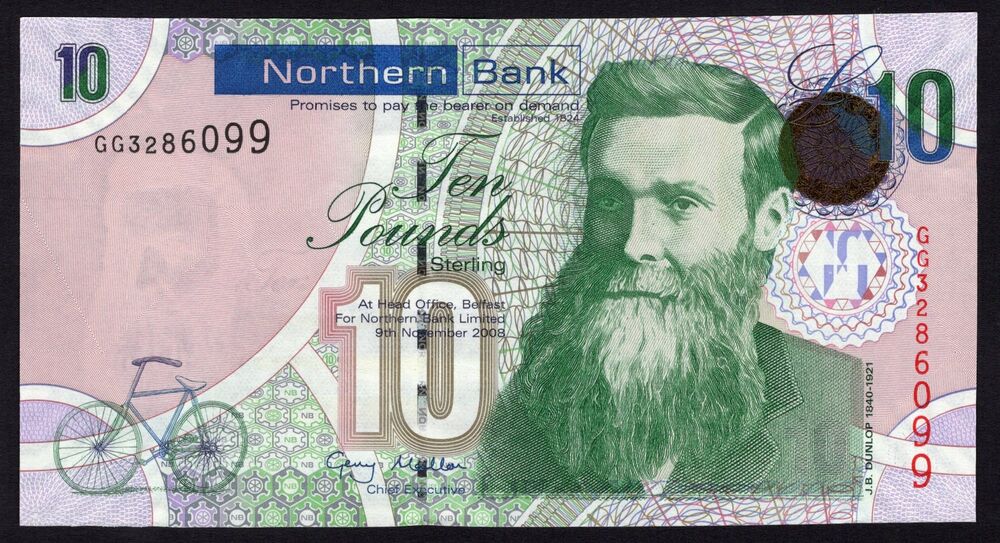 Ireland, Northern - 10 Pounds 2008 - Pick # 210a - UNC