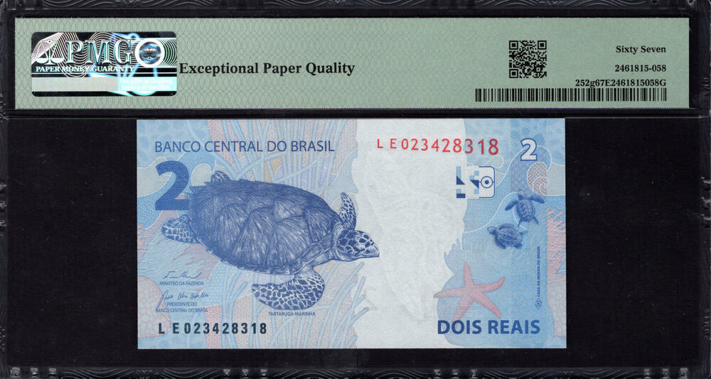 Brazil - 2 Reais 2010 - Pick # 252g - PMG 67 EPQ