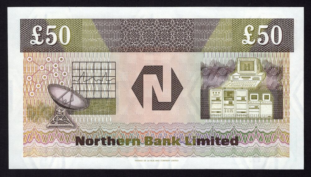 Ireland, Northern - 50 Pounds 1990 - Pick # 196 - UNC